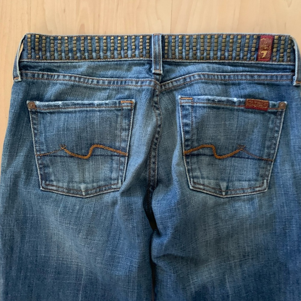7 For All Mankind Bootcut Studded Jeans - Picture 7 of 7